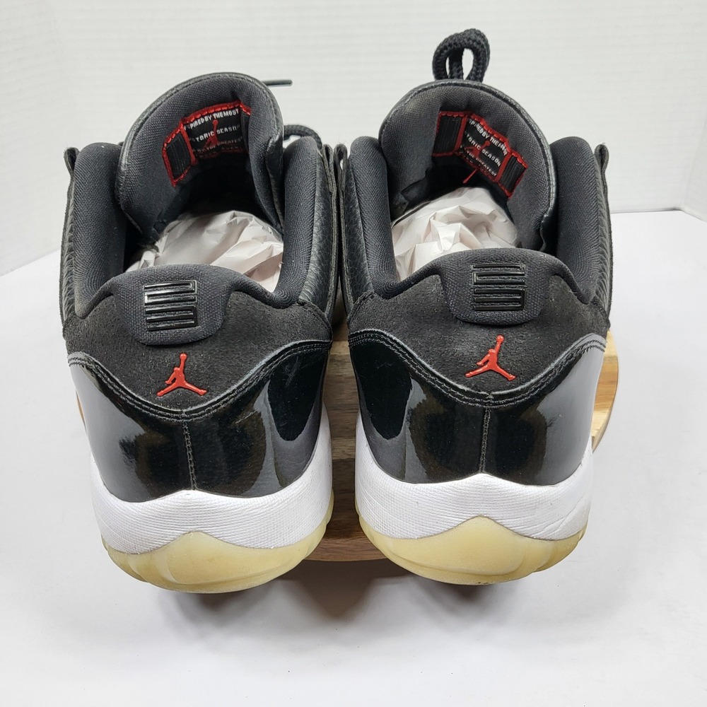 Jordan Air Jordan 11 Retro Low Men Size 14 Black Excellent 72-10 AV2187-001 - Picture 4 of 11